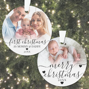 Notre premier Noël en tant que maman papa bébé Pho