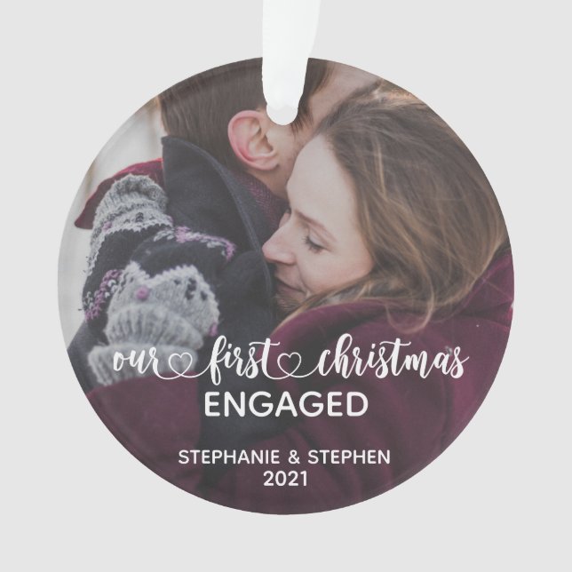 Notre premier Noël Engagé Main Lettré Photo (devant)