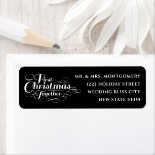 Notre Premier Noël Ensemble Adresse Script Blanc