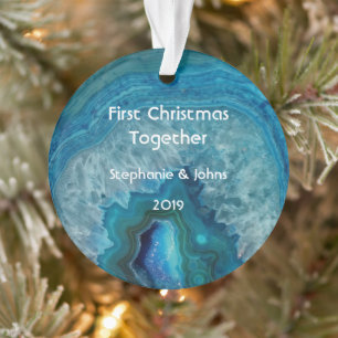 Notre premier Noël Ensemble Agate Geode Unique