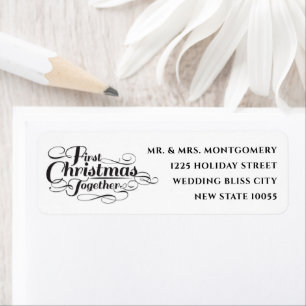 Notre premier Noël Ensemble Black Script Adresse
