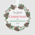 Notre premier Noël| Grands-parents| Pine Wreath