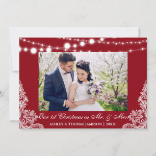 Notre premier Noël M. & Mme Carte photo RB