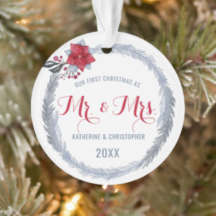 Notre premier Noël M. & Mme Silver Poinsettia