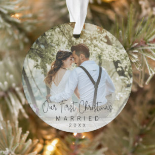Notre premier Noël Marié Photo Moderne