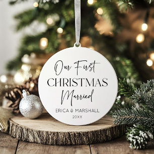 Notre premier Noël mariés nom personnalisé année