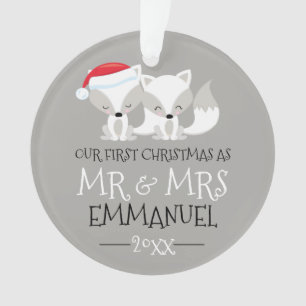 Notre premier Noël mignon Arctic Fox personnalisé