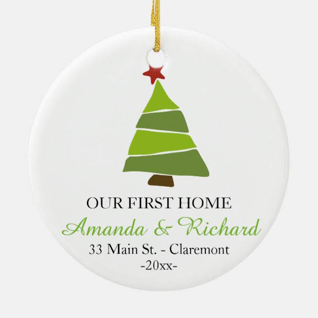 Notre premier ornement à la maison d'arbre de Noël (Dos)