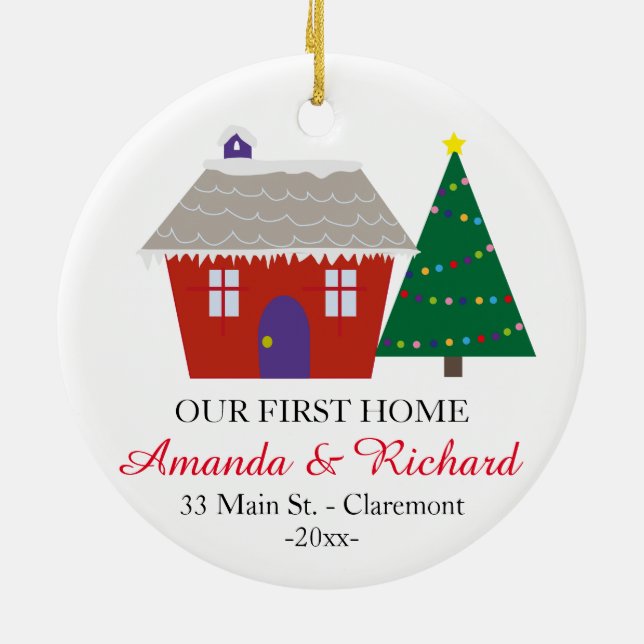 Notre premier ornement à la maison de Noël - (Dos)