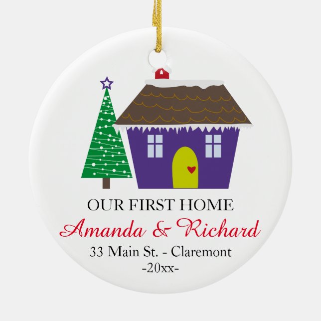 Notre premier ornement à la maison de Noël - (Dos)