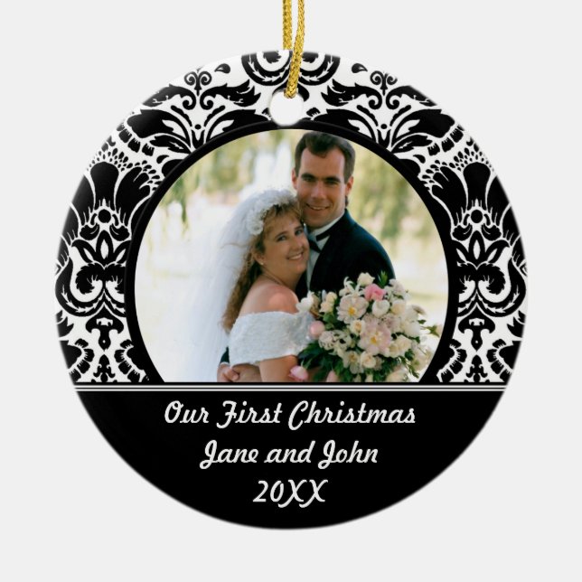Notre premier ornement de photo de Noël (Devant)