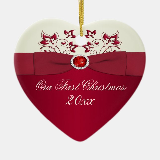Notre premier ornement de souvenir de Noël (Devant)
