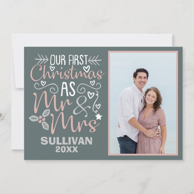 Notre première carte de Noël Mr et Mrs (Devant)