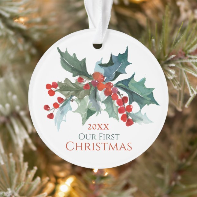 Notre première fête de Noël Holly et Berries (Arbre)