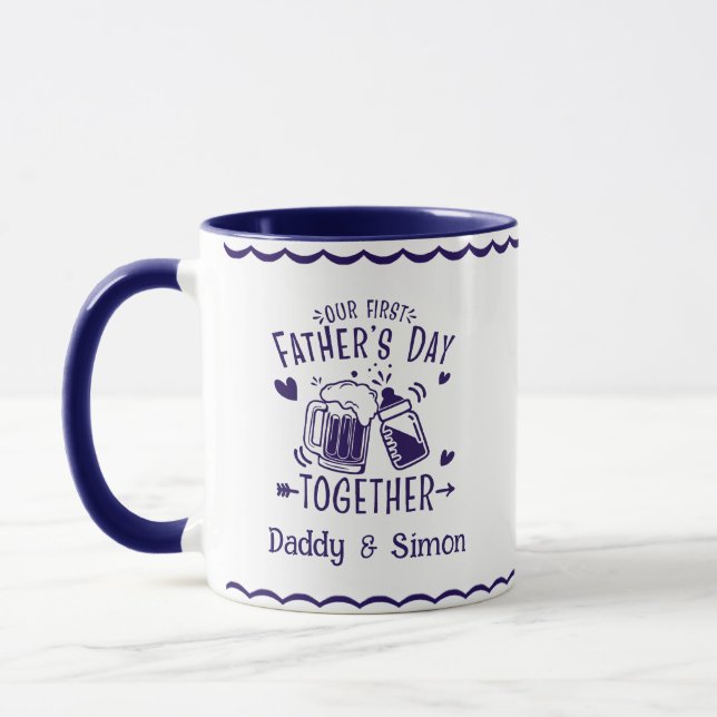 Notre première fête des pères ensemble Mug (Gauche)