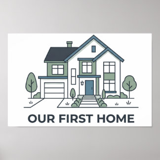 Notre première maison affiche d'adresse personnali