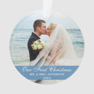Notre première photo de Mariage bleu Noël