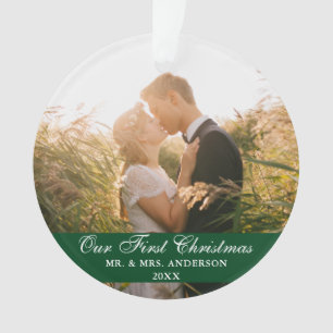 Notre première photo de Mariage de Noël Vert