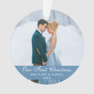 Notre première photo de Noël Blue Couple
