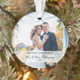 Notre première photo de Noël nouvel ornement