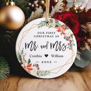 Notre première photo géométrique de Noël Mariée