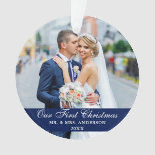 Notre première photo Mariage de Noël bleu