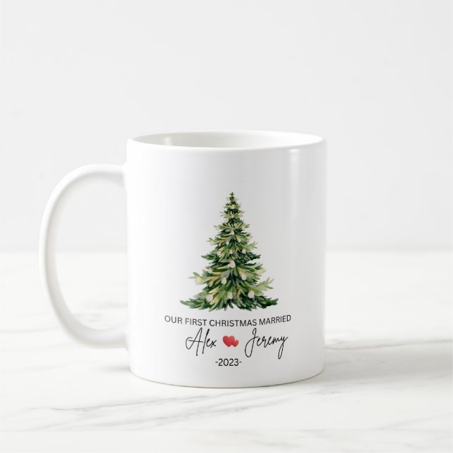 Notre Première Tasse De Noël Mariés (Gauche)