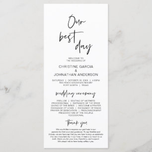 Notre programme de mariage minimaliste de la meill