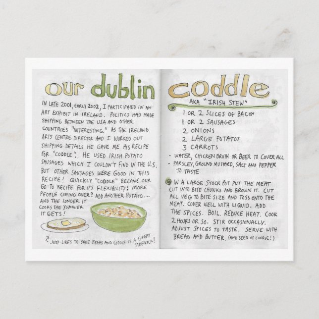 Notre recette Dublin Coddle carte postale (Devant)