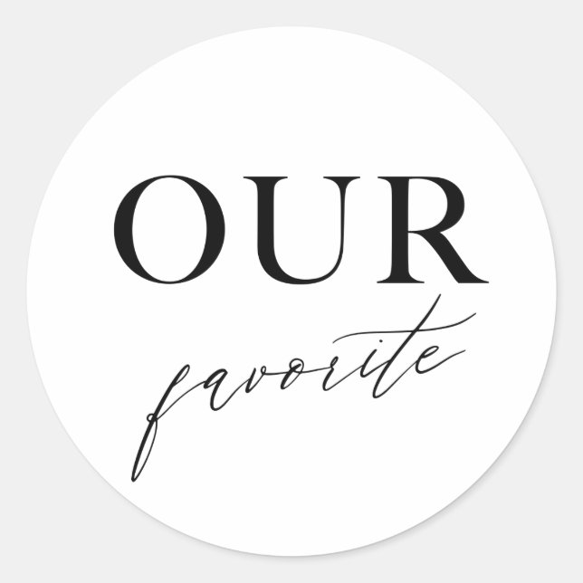 Notre Sticker Sac de traitement préféré Mariage pe (Devant)