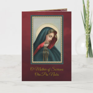 Notre triste carte de voeux mère avec prière
