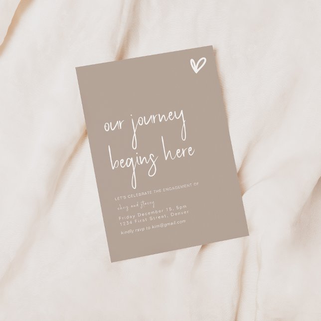 Notre voyage commence ici Engagement Invitation de (Créateur téléchargé)