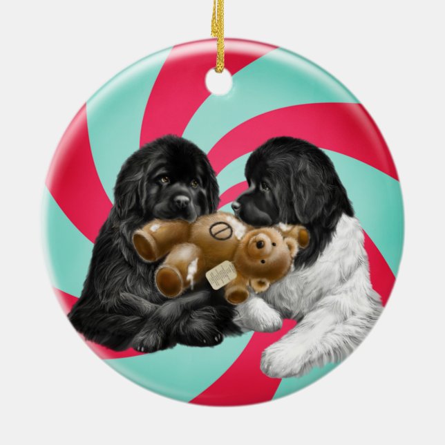 Notta Bear Candy Cane Ceramic Ornament (Back)