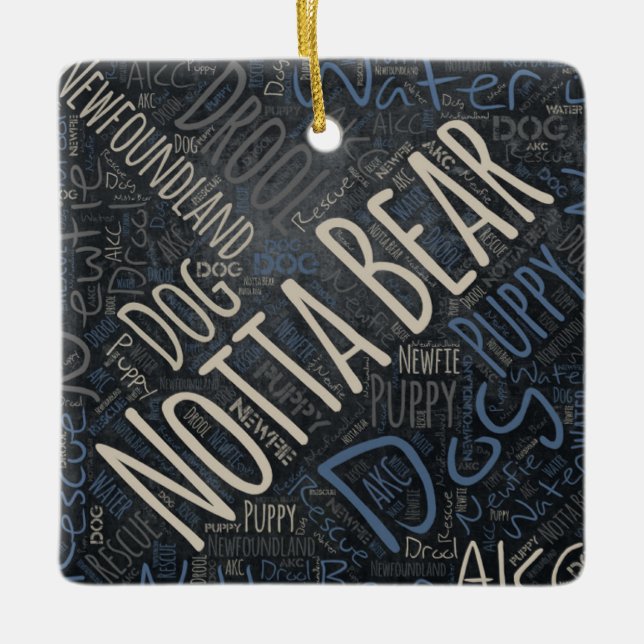 Notta Bear Ceramic Ornament (Front)