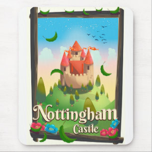 Nottingham castle travel poster mouse pad