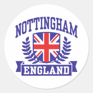 Nottingham England Classic Round Sticker