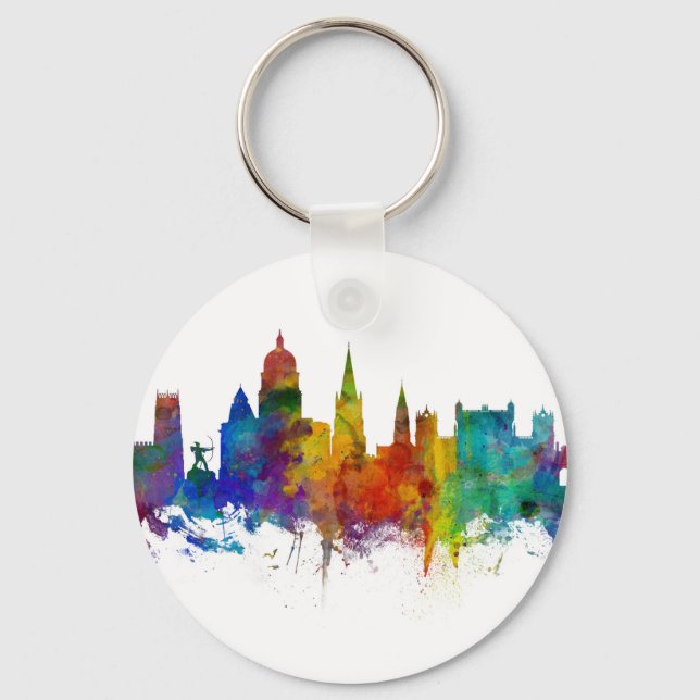Nottingham England Skyline Keychain (Front)