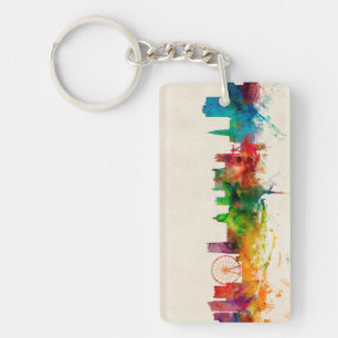 Nottingham England Skyline Keychain