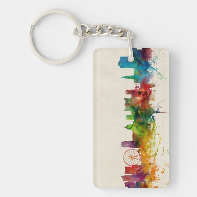 Nottingham England Skyline Keychain (Front)