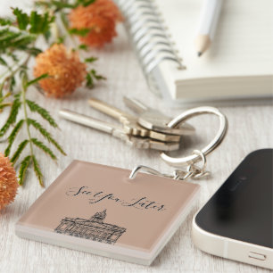 Nottingham Mocha Mousse Tone Sketch Keychain