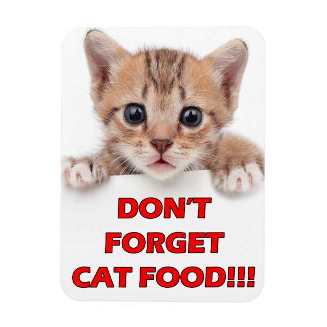 "N'oublie pas la nourriture pour chat !" Magnet Ki (Vertical)