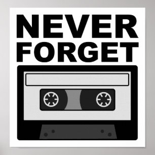 N'oubliez Jamais Cassette Affiche Drôle