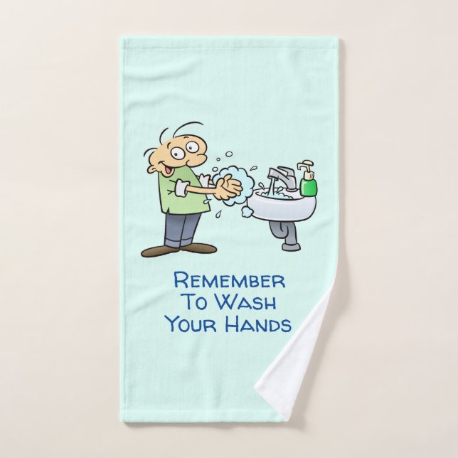 N'Oubliez Pas De Laver Le Dessin De Vos Mains (Serviette à main)