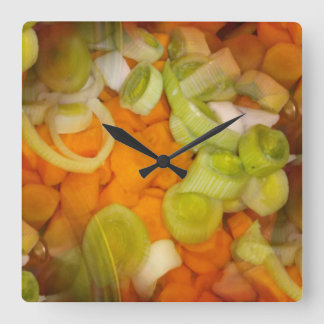 "N'oubliez pas de préparer la veg." Horloge murale