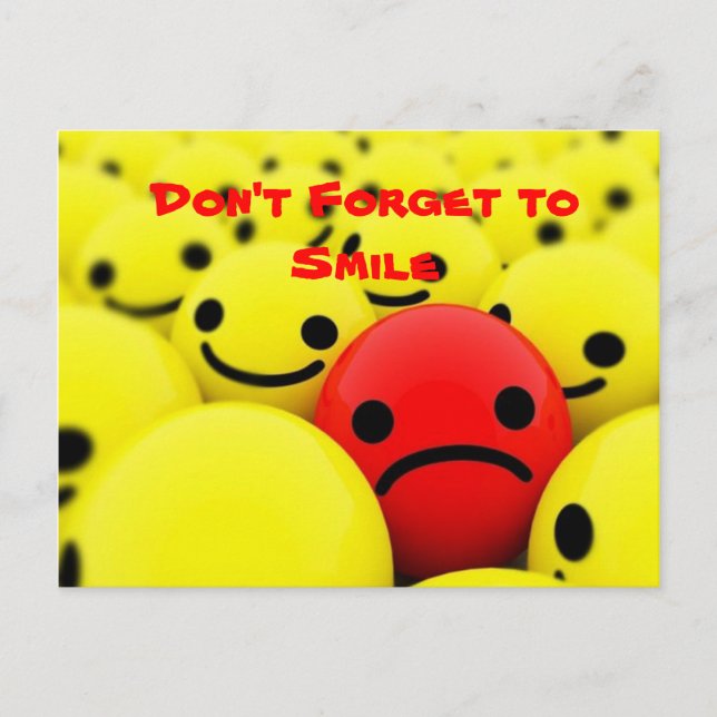N'oubliez pas de sourire - Carte postale (Devant)