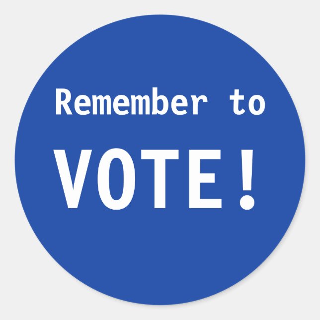 N'oubliez pas de voter ! Autocollants (Devant)