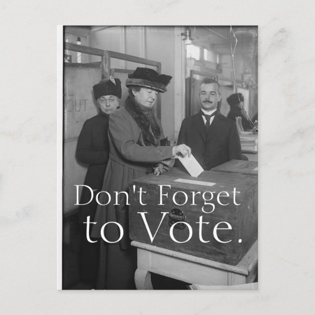 N'oubliez pas de voter carte postale (Devant)