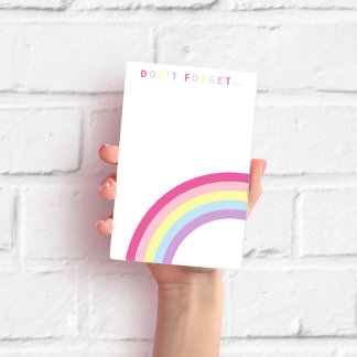 N'oubliez pas.. Post-it Notes Arc-en-ciel Mignonne