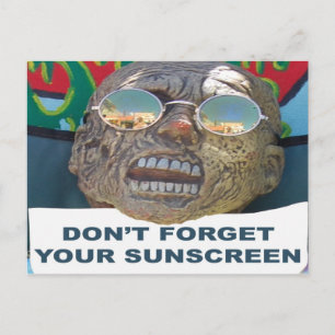 N'oubliez pas votre carte postale écran solaire