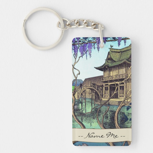 Nouet Noel Kameido shin hanga japanese scenery Keychain (Front)